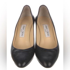 Jimmy Choo Black Leather Heels